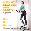 Stepper with Handlebar, Mini Stepper Stair Stepper with 300LBS Loading Capacity, Hydraulic Fitness Stepper with LCD Monitor, White view 3