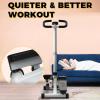 Stepper with Handlebar, Mini Stepper Stair Stepper with 300LBS Loading Capacity, Hydraulic Fitness Stepper with LCD Monitor, White view 4