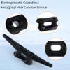 ORLANG 6 Inch Dock Cleats, Electrophoretic Coated Black Boat Cleats with Hardware, Boat Dock Cleats Rope Cleat for Boat Docks, Decks or Nautical Decor (8 Pack) view 3