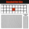 Hittop Baseball Softball Backstop Nets,Sports Net with 33ft Rope or Steel Hanging Kit, Nylon Nets Also for Basketball Soccer Lacrosse Hockey. view 3