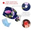 2 Packed Morning Glory Flower Scrub caps Women Scrub caps Women Ponytail Surgical Bouffant caps for Women for Home view 3