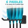 Antidious Kayak Paddles Storage Rack, Garage Metal Oars holder for up to 6 paddles Storage with Non-scratch Grip view 2