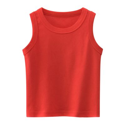Betadog Boys Clothing Boys Athletic Shorts and Cotton Sleeveless Shirts Crew Neck Kids Tank Top Clothes (Red, 3-4 Years)