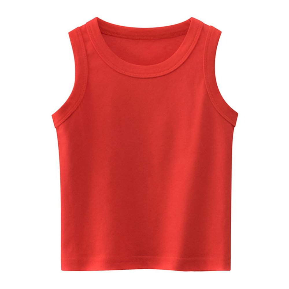 Betadog Boys Clothing Boys Athletic Shorts and Cotton Sleeveless Shirts Crew Neck Kids Tank Top Clothes (Red, 3-4 Years)