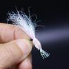 YJIUYUANQ Fly Tying Fly Fishing White Ice Wing Shrimp Fly Fishing Accessory Saltwater Freshwater Fishing Hook,5 Size,5PCs view 4