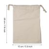 Cotton Stuff Bag Cotton Drawstring Bag Muslin Bag Cotton Storage Bag Canvas Bag Cotton Tote Bag for Handbags Laundry Purses Shoes (15 * 20cm) view 4