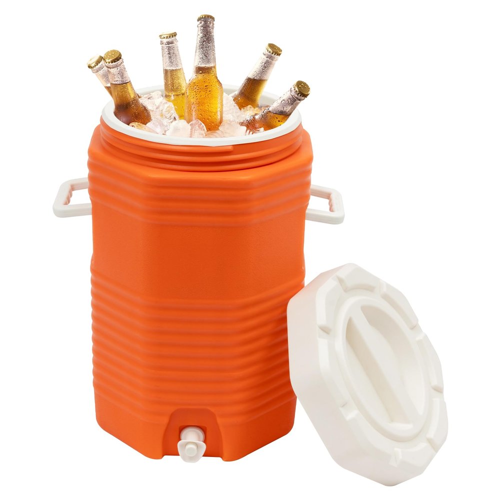 4 gal Deep Freeze Cooler, Insulated Drink Cooler- 48H Cold Insulation, 12H Warm Insulation, Portable Sports Cooler Water Beverage Dispenser for Beach, Picnic, Camping, Tailgating, Groceries, Boating