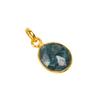 HIMALYA QUARTZ Rose Cut Gemstone Pendant Moss Agate Stone Jewelry 925 Silver Pendant Handmade Gift for Her RCP284 view 1