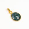 HIMALYA QUARTZ Rose Cut Gemstone Pendant Moss Agate Stone Jewelry 925 Silver Pendant Handmade Gift for Her RCP284 view 3