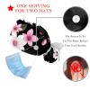 2 Packed Flowers Wallpaper Scrub caps Women Chef Cap Cute Scrub caps Women for Beauty Salon view 3