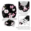 2 Packed Flowers Wallpaper Scrub caps Women Chef Cap Cute Scrub caps Women for Beauty Salon view 4