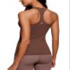 CRZ YOGA Women's Butterluxe Yoga Workout Tank Tops Racerback Sleeveless Camisole Athletic Gym Shirts Coffee Brown XX-Small view 1