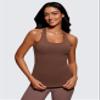 CRZ YOGA Women's Butterluxe Yoga Workout Tank Tops Racerback Sleeveless Camisole Athletic Gym Shirts Coffee Brown XX-Small view 2