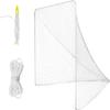 Lacrosse 6mm Heavy Duty 6'X6'X7' Goal Net with 1x Installation Tool and 2x49ft Net Lacing Rope for Practice or Competition view 1
