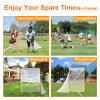 Lacrosse 6mm Heavy Duty 6'X6'X7' Goal Net with 1x Installation Tool and 2x49ft Net Lacing Rope for Practice or Competition view 3