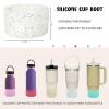 1Pc Glitter Silicone Boot for Stanley Cup 30/40oz Tumbler,2.95In Non-Slip Soft Silicone Cup Protective Boot for Stanley 12-24oz Hydro Flask Bottle view 2