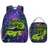 JiesangyiqibK Lightweight Hiking Daypacks Backpack With Lunch Box Sets Adjustable Shoulder Straps, Black5 view 1