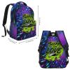 JiesangyiqibK Lightweight Hiking Daypacks Backpack With Lunch Box Sets Adjustable Shoulder Straps, Black5 view 2