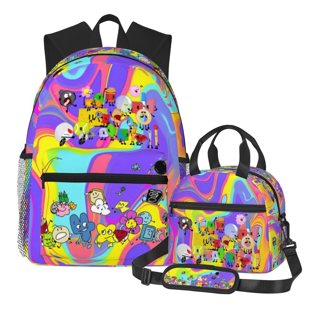 JiesangyiqibK Casual Travel Daypacks Backpack With Lunch Box Sets Adjustable Shoulder Straps, Black6