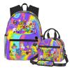 JiesangyiqibK Casual Travel Daypacks Backpack With Lunch Box Sets Adjustable Shoulder Straps, Black6 view 1