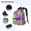 JiesangyiqibK Casual Travel Daypacks Backpack With Lunch Box Sets Adjustable Shoulder Straps, Black6 view 2