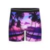 ZLYYXY Men'S Long Leg Boxers Brief Novelty Underwear Comfort Fit Moisture Wicking Breathable Palm Tree Purple Sunset view 1