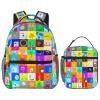 JiesangyiqibK Lightweight Hiking Daypacks Backpack With Lunch Box Sets Adjustable Shoulder Straps, Black8 view 1