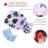 2 Packed Flowers Plant Pattern Scrub caps Women Scrub caps Surgeon caps for The Surgeon view 3