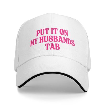 Put It On My Husbands Tab Trucker Hat Pink Father's Day Valentine's Day Hat Unisex Baseball Cap for Men Women