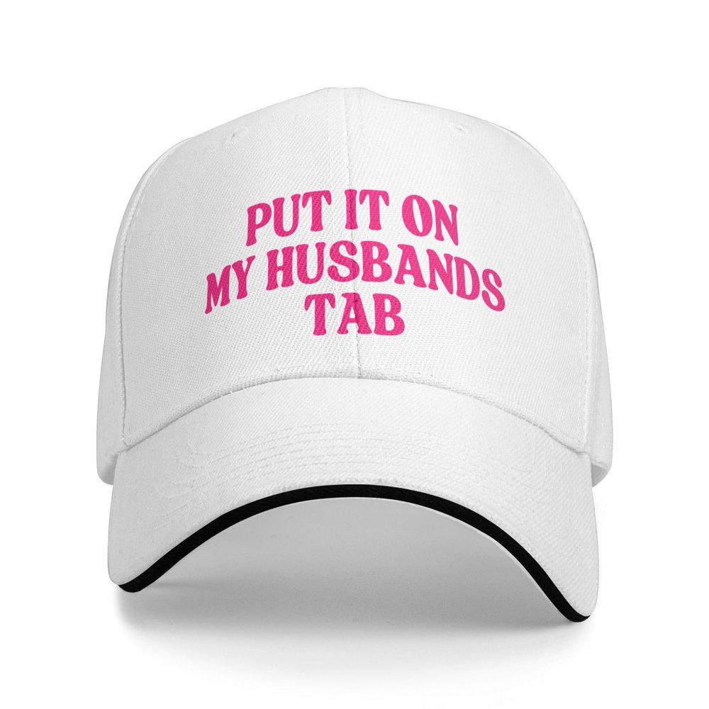 Put It On My Husbands Tab Trucker Hat Pink Father's Day Valentine's Day Hat Unisex Baseball Cap for Men Women