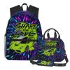 JiesangyiqibK Casual Travel Daypacks Backpack With Lunch Box Sets Adjustable Shoulder Straps, Black5 view 1