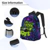 JiesangyiqibK Casual Travel Daypacks Backpack With Lunch Box Sets Adjustable Shoulder Straps, Black5 view 2