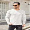 COOFANDY Long Sleeve Shirts for Men Thermal Underwear Fitted Sweater Lightweight Sweatshirt Crewneck Base Layers T-Shirts White view 4