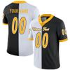 Custom Split Two Tone Jersey,Personalized Design Your Own Football Jerseys for Men Women Youth,Fans Gifts Grayishwhite&Black4 view 1