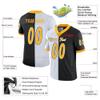 Custom Split Two Tone Jersey,Personalized Design Your Own Football Jerseys for Men Women Youth,Fans Gifts Grayishwhite&Black4 view 2
