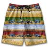 Tractor Mens Swim Trunks - Aloha Hawaiian Mens Shorts - Summer Drawstring Beachwear Shorts Series 73 Size XL view 1