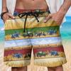 Tractor Mens Swim Trunks - Aloha Hawaiian Mens Shorts - Summer Drawstring Beachwear Shorts Series 73 Size XL view 2