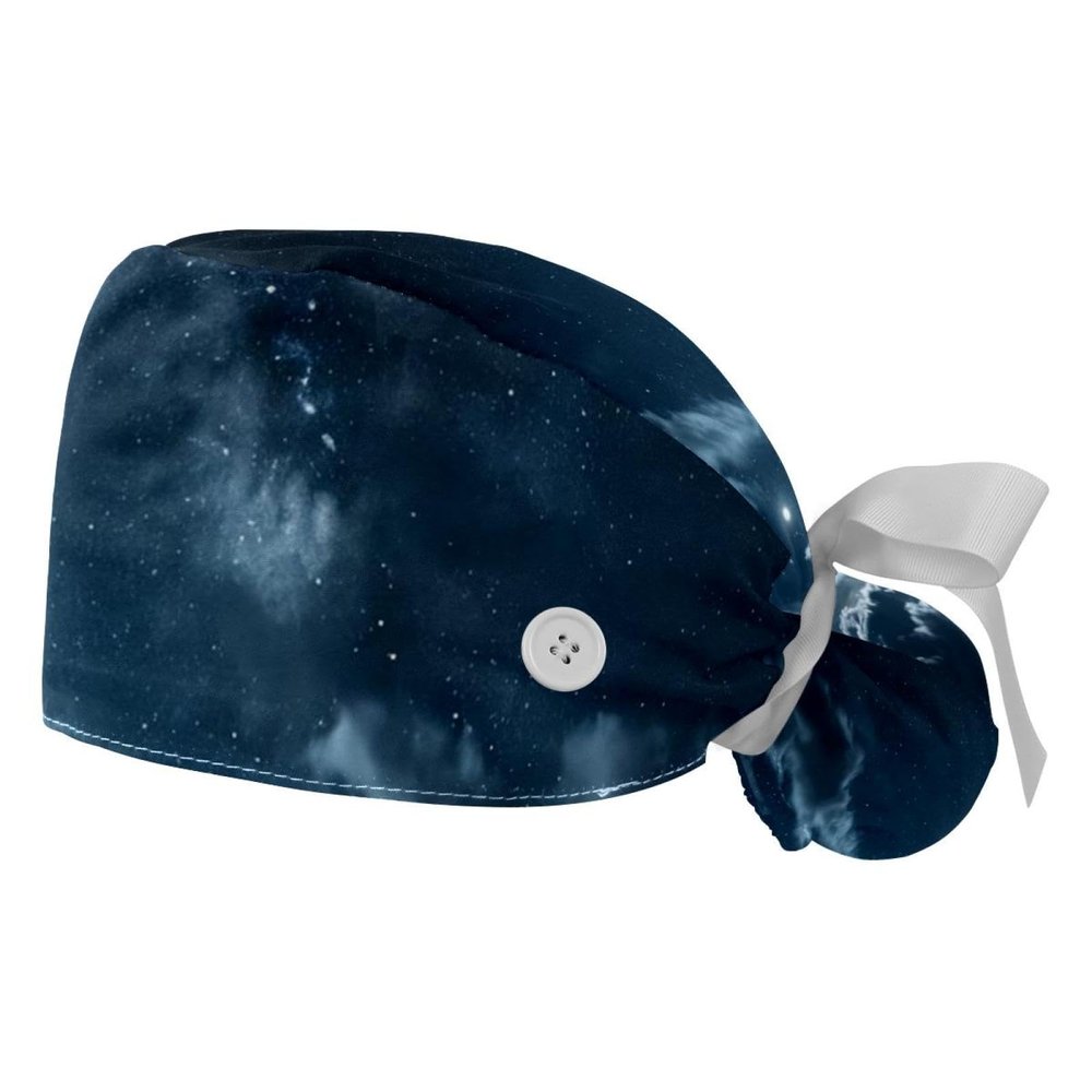 2 Packed Sky Stars Clouds Scrub caps Women Scrub caps Women Satin Lined Scrub caps Surgical Women for Hospital