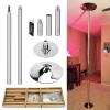SUZEPER Premium Dance Pole, 45mm Spinning Dance Pole with Extension,Adjustable Static & Swivel Stabilized Stripper Pole for Extra High Ceilings, No Drilling Required view 1