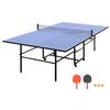 Table Tennis Table 9ft Mid-Size Foldable & Portable Ping Pong Table Set for Indoor & Outdoor Games with Net, 2 Table Tennis Paddles and 3 Balls view 1