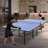 Table Tennis Table 9ft Mid-Size Foldable & Portable Ping Pong Table Set for Indoor & Outdoor Games with Net, 2 Table Tennis Paddles and 3 Balls view 2