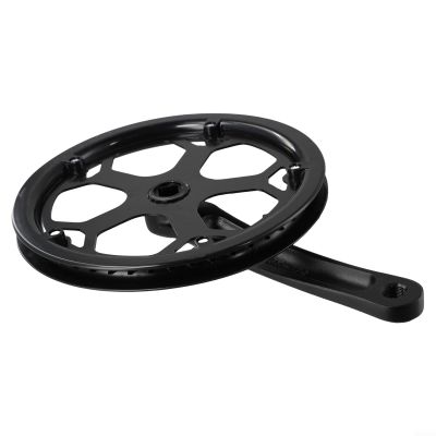 Bike Crankset, Guard Plate Design Crankset Square Hole 170mm Crankset for Electric Bike Road Bike MTB(48T)