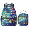 JiesangyiqibK Lightweight Hiking Daypacks Backpack With Lunch Box Sets Adjustable Shoulder Straps, Black9 view 1