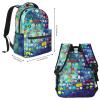 JiesangyiqibK Lightweight Hiking Daypacks Backpack With Lunch Box Sets Adjustable Shoulder Straps, Black9 view 2