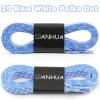 DANHUA Thin Flat Blue White Polka Dot Print Shoelaces 31Inch Shoe Laces Shoestring 2 Pair view 2