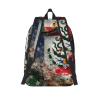 MDATT Mexican American Flag Backpacks Lightweight With 1 Main Compartment, Tote Shoulder Hiking Bag, Small, Black view 3