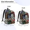 MDATT Mexican American Flag Backpacks Lightweight With 1 Main Compartment, Tote Shoulder Hiking Bag, Small, Black view 4
