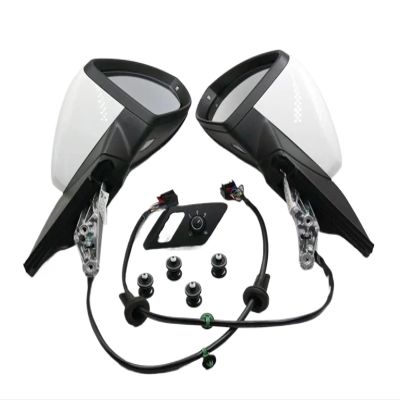 KLUfo Automobile Rearview Mirror AssemblyCompatible For Golf 7 MK7 VIIAuto Folding Mirror Electric Folding Mirrors 5GG 857 508/507(Color:Black Color Cover)