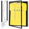 VEVOR Jersey Display Frame Case, 24 x 32 x 1.5 in, Large Lockable Sport Jersey Shadow Box with 98% UV Protection PC Glass and Hangers, for Baseball Basketball Football Hockey Shirt and Uniform, Black view 1