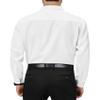 Alimens & Gentle Mens Dress Shirts 4-Way Stretch Long Sleeve Collared Casual Solid Wedding Dating Button Down Shirt Ivory view 2